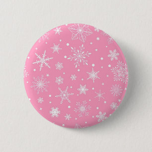 Snowflake pattern 6 cm round badge