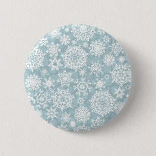 Snowflake pattern 6 cm round badge