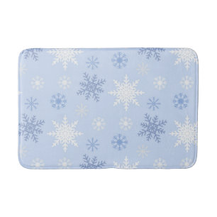 Snowflake pattern bath mat