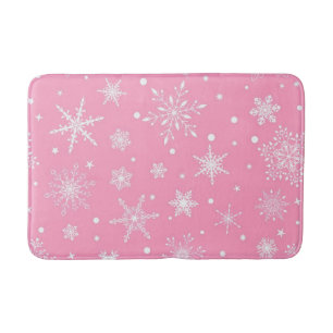 Snowflake pattern	 bath mat