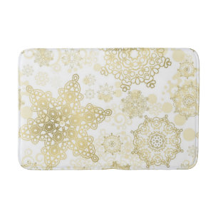 Snowflake pattern	 bath mat