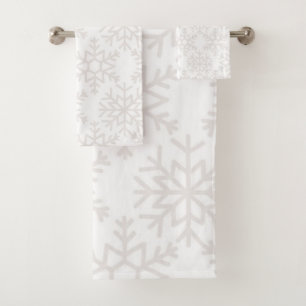 Snowflake pattern	 bath towel set