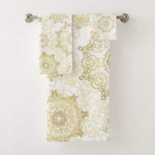 Snowflake pattern	 bath towel set