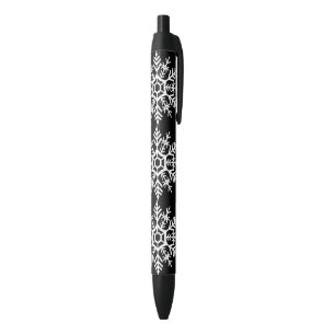 Snowflake Pattern Black Ink Pen