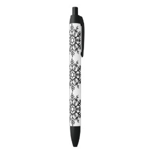 Snowflake Pattern Black Ink Pen
