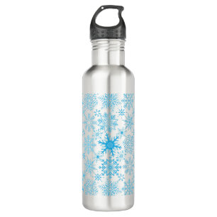 Snowflake pattern blue  710 ml water bottle