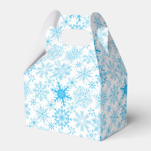 Snowflake pattern blue  favour box