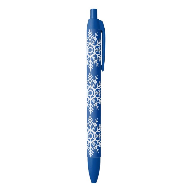 Snowflake Pattern Blue Ink Pen (Bottom (Vertical))