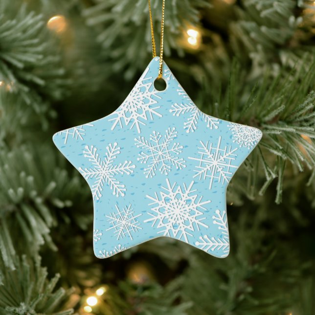 Snowflake pattern ceramic tree decoration (Tree)