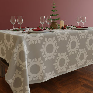 Snowflake Pattern Christmas Holiday Tablecloth