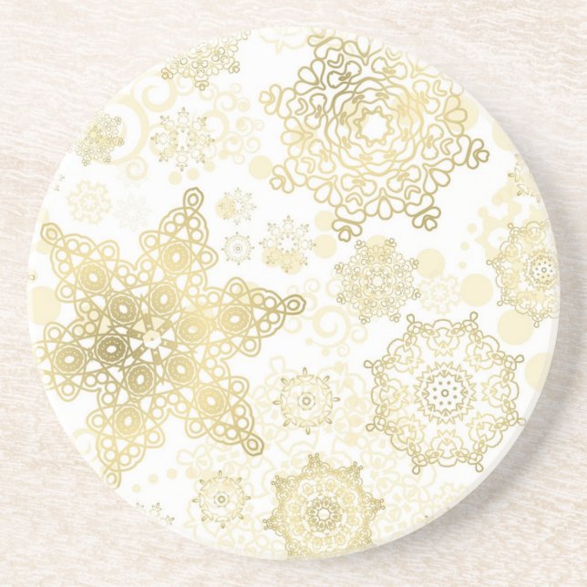 Snowflake pattern coaster (Front)