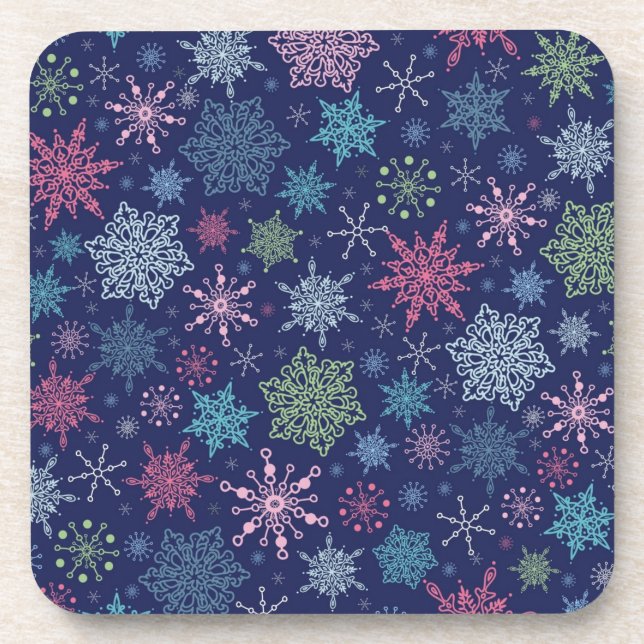 Snowflake pattern	 coaster (Front)