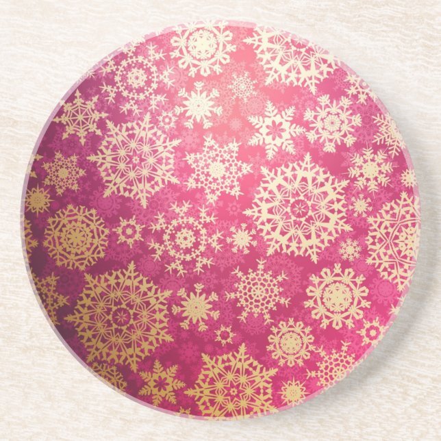 Snowflake pattern	 coaster (Front)