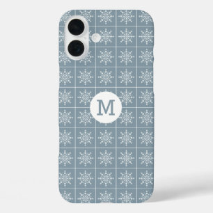 Snowflake Pattern custom monogram cases