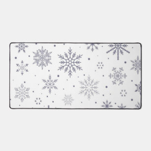 Snowflake pattern desk mat