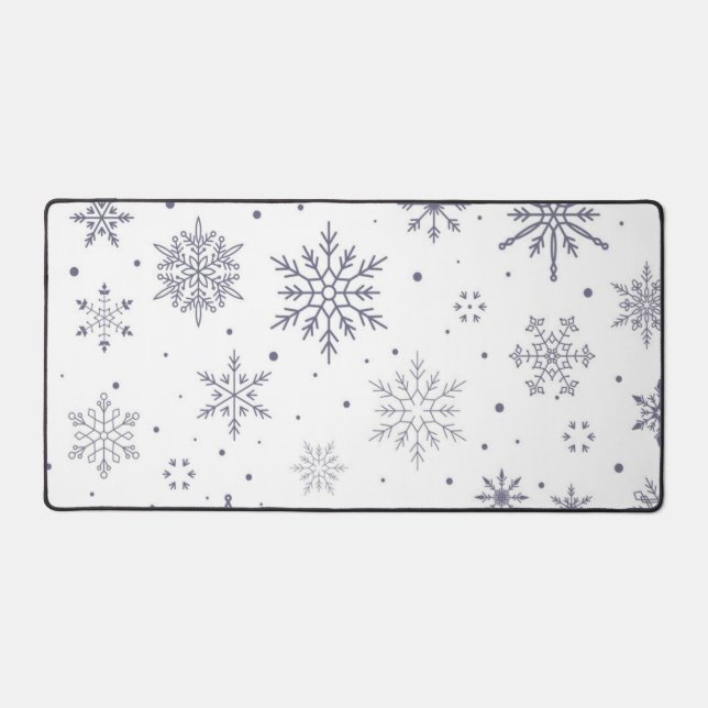 Snowflake pattern desk mat (Front)