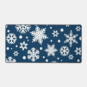 Snowflake pattern desk mat