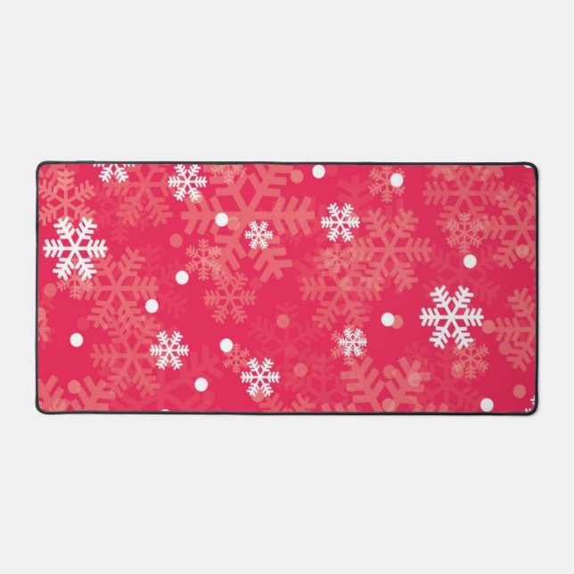Snowflake pattern desk mat (Front)