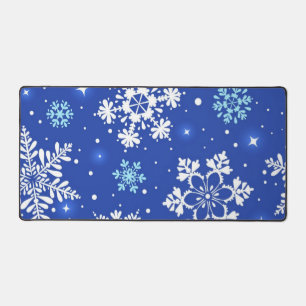 Snowflake pattern desk mat