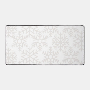 Snowflake pattern desk mat