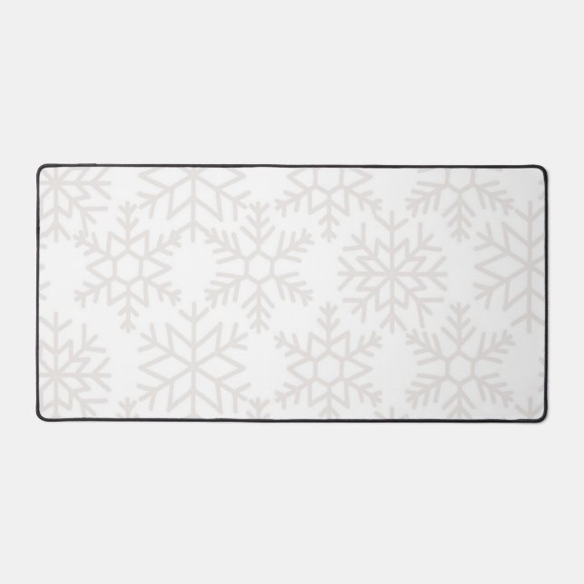 Snowflake pattern desk mat (Front)