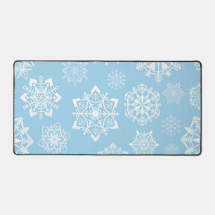 Snowflake pattern desk mat