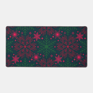 Snowflake pattern desk mat