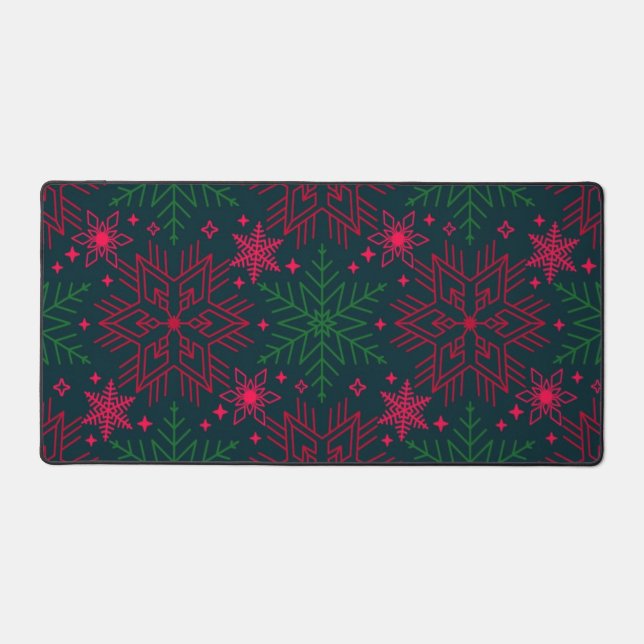 Snowflake pattern desk mat (Front)