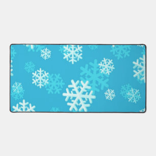 Snowflake pattern desk mat