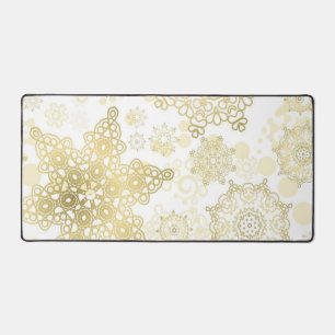 Snowflake pattern desk mat