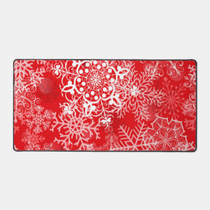 Snowflake pattern desk mat