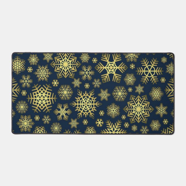 Snowflake pattern desk mat (Front)