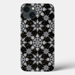 Snowflake Pattern Elegant Frost Aesthetic iPhone 13 Case