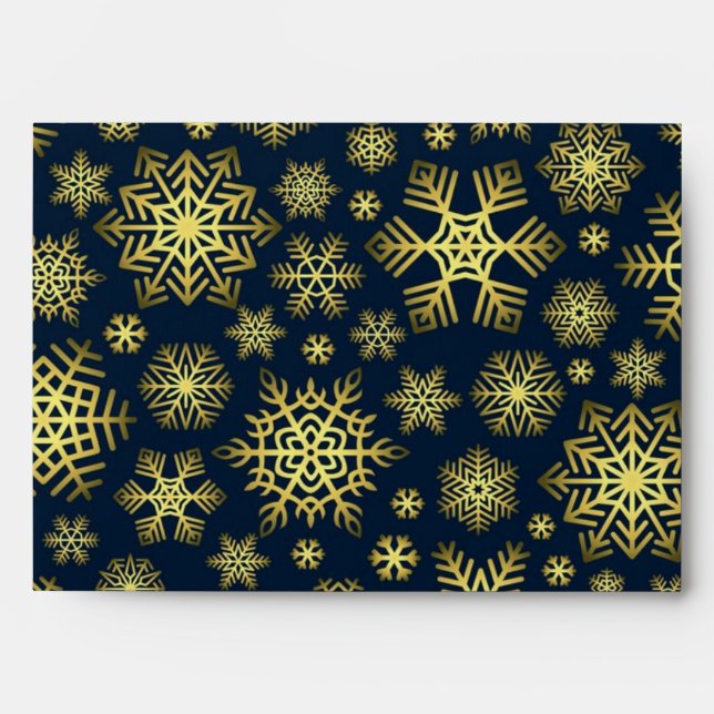 Snowflake pattern envelope (Front)