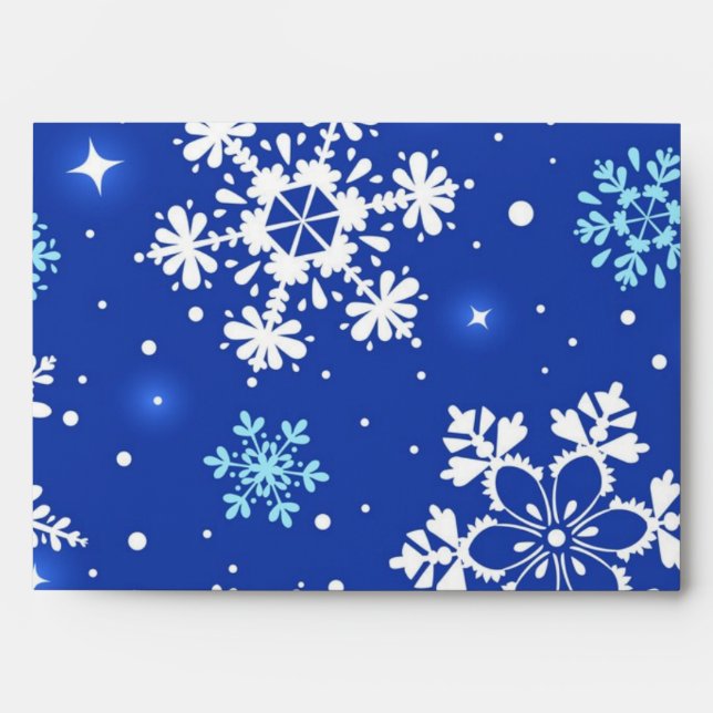 Snowflake pattern	 envelope (Front)