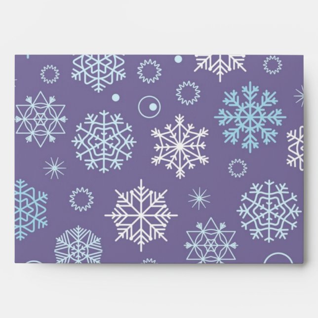 Snowflake pattern	 envelope (Front)