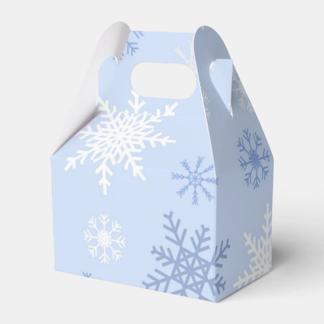 Snowflake pattern favour box (Front Side)