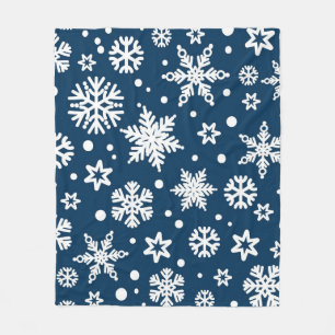 Snowflake pattern	 fleece blanket