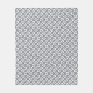 Snowflake Pattern Grey Fleece Blanket