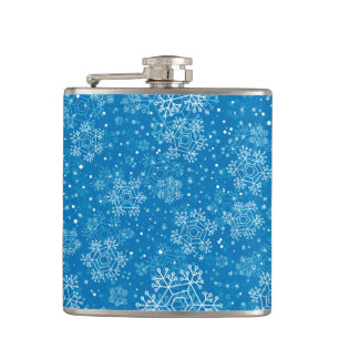 Snowflake pattern hip flask