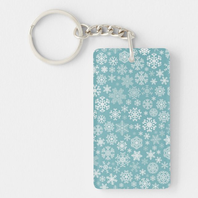 Snowflake pattern	 key ring (Front)