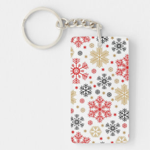 Snowflake pattern	 key ring