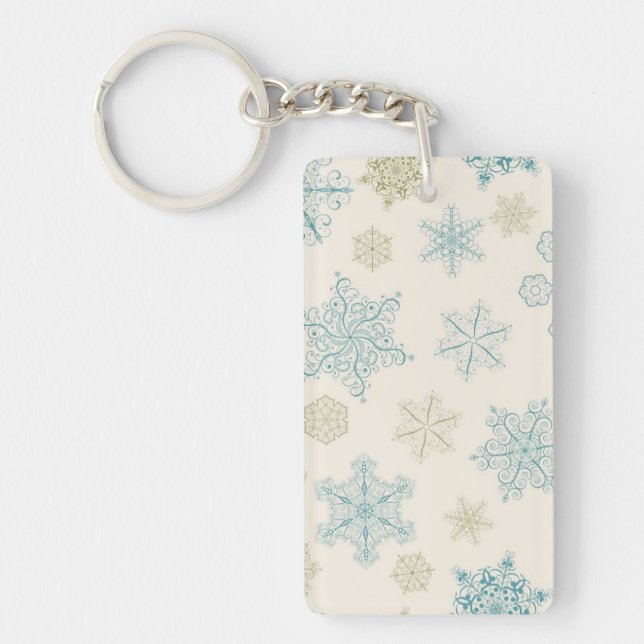Snowflake pattern	 key ring (Front)