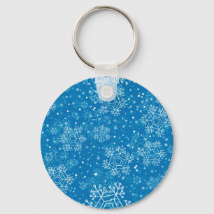 Snowflake pattern key ring