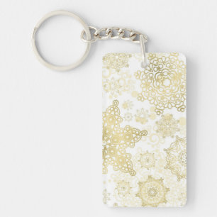 Snowflake pattern	 key ring