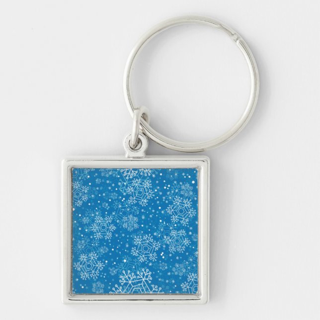 Snowflake pattern key ring (Front)