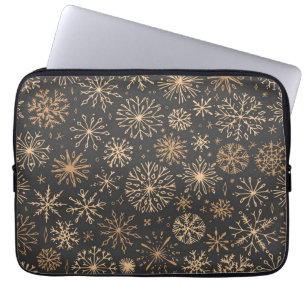 Snowflake pattern	 laptop sleeve