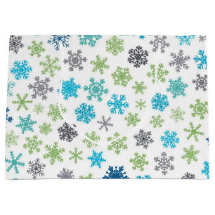 Snowflake pattern large gift bag
