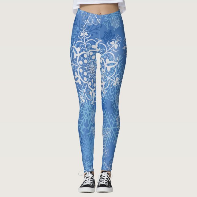 Snowflake pattern	 leggings (Front)