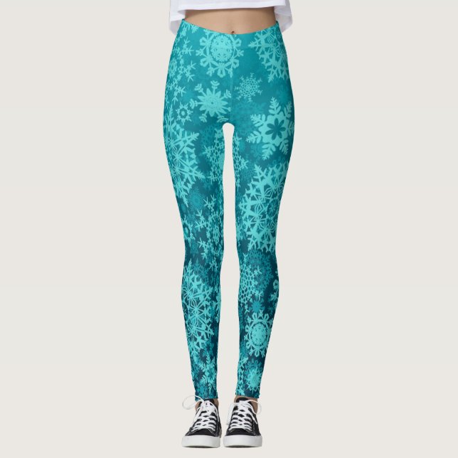Snowflake pattern	 leggings (Front)